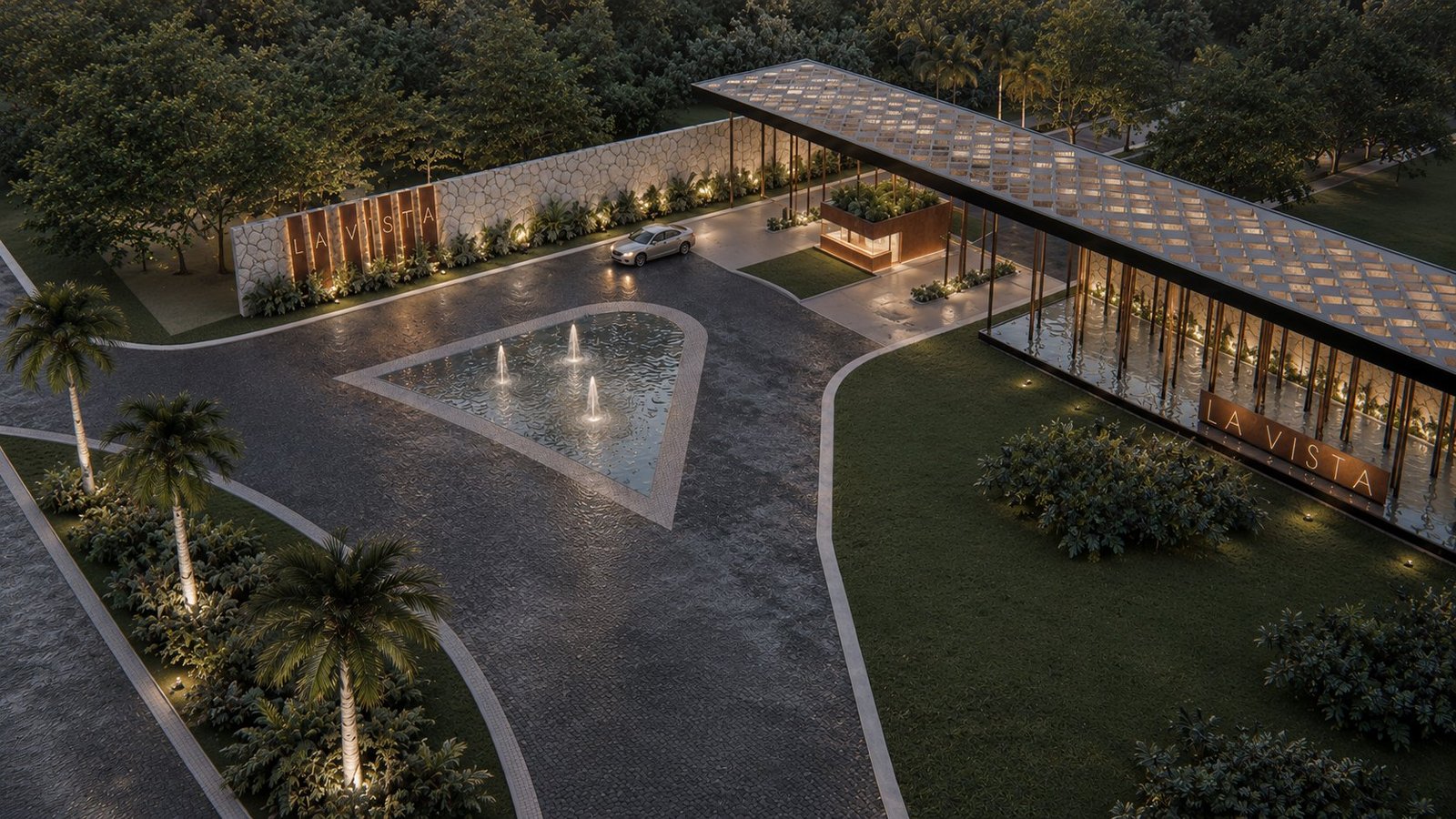 Acceso La Vista · MKD Studio, Marco Kancab Díaz · render 1